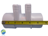 The manifold featured in this kit is Open on both ends.. One end receives a 2" Pipe or fitting that would measure 2 3/8" OD and on the other end glues inside of a 2" fitting that would measure 2 3/8" Inside Diameter..