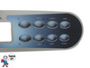 Overlay, 12 Button, Topside, Balboa, ML900, E12, (4) Pumps, Blower, Light, Temp Up & Down, Time, Mode/Prog