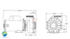 Complete Pump, Aqua-Flo, XP3, 4.0HP, 15.0/4.5A, 230v, 56fr, 2 1/2"X 2 1/2" 1 or 2 Speed
The suction side and pressure side measure about 3 5/8" edge to edge