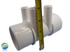 The manifold featured in this kit is Open on both ends.. One end receives a 2" Pipe or fitting that would measure 2 3/8" OD and on the other end glues inside of a 2" fitting that would measure 2 3/8" Inside Diameter..