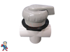 Small Diverter Valve, Hydro-Air,  Hydroflow, 1" Slip x 1" Slip x 1" Slip , 2 Port, Gray