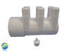 The manifold featured in this kit is Closed on one end the other end receives a 2" Pipe or fitting that would measure 2 3/8" OD..