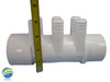 The manifold featured in this kit is Open on both ends.. One end receives a 2" Pipe or fitting that would measure 2 3/8" OD and on the other end glues inside of a 2" fitting that would measure 2 3/8" Inside Diameter..