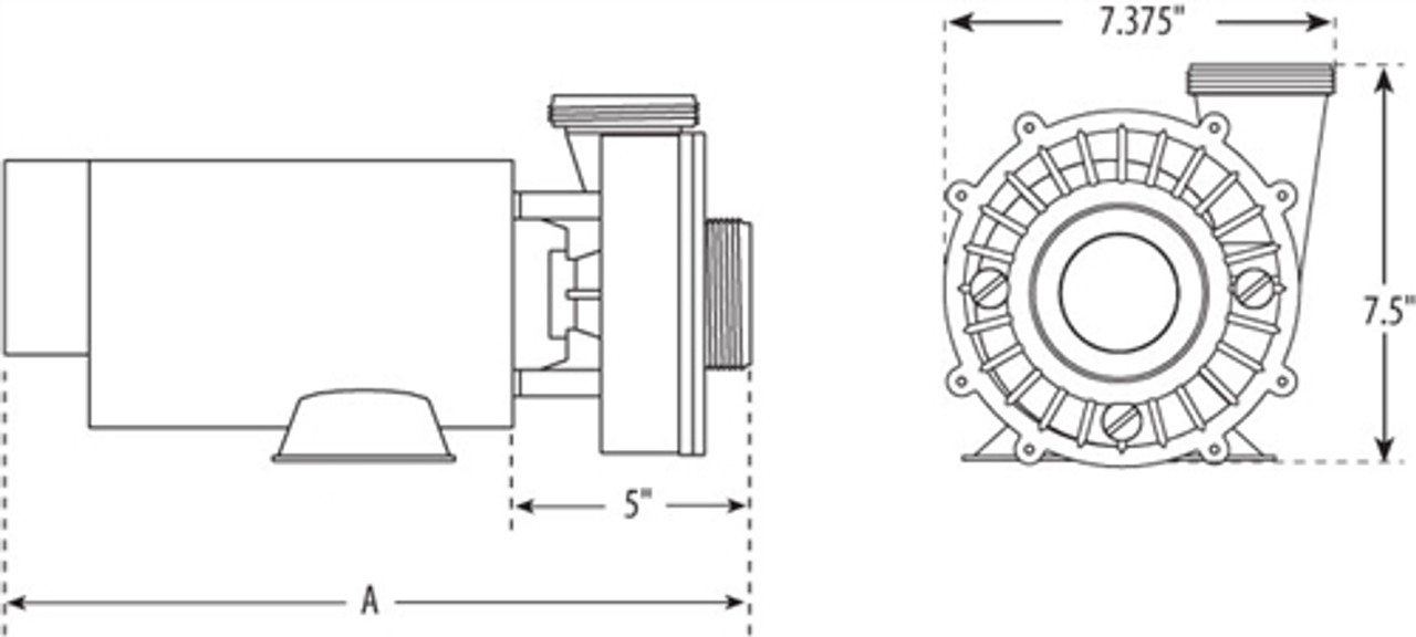 Waterway Hi-Flo Pump Assembly- 1.5 HP, 115 Volt, 2 Speed