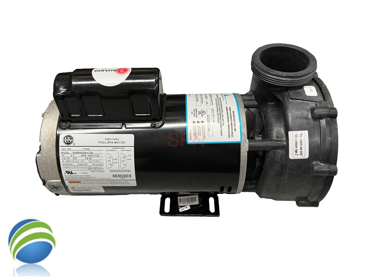 Waterway Viper Pump Assembly - 5.0 HP, 230 V, 2 Speed, 56Fr