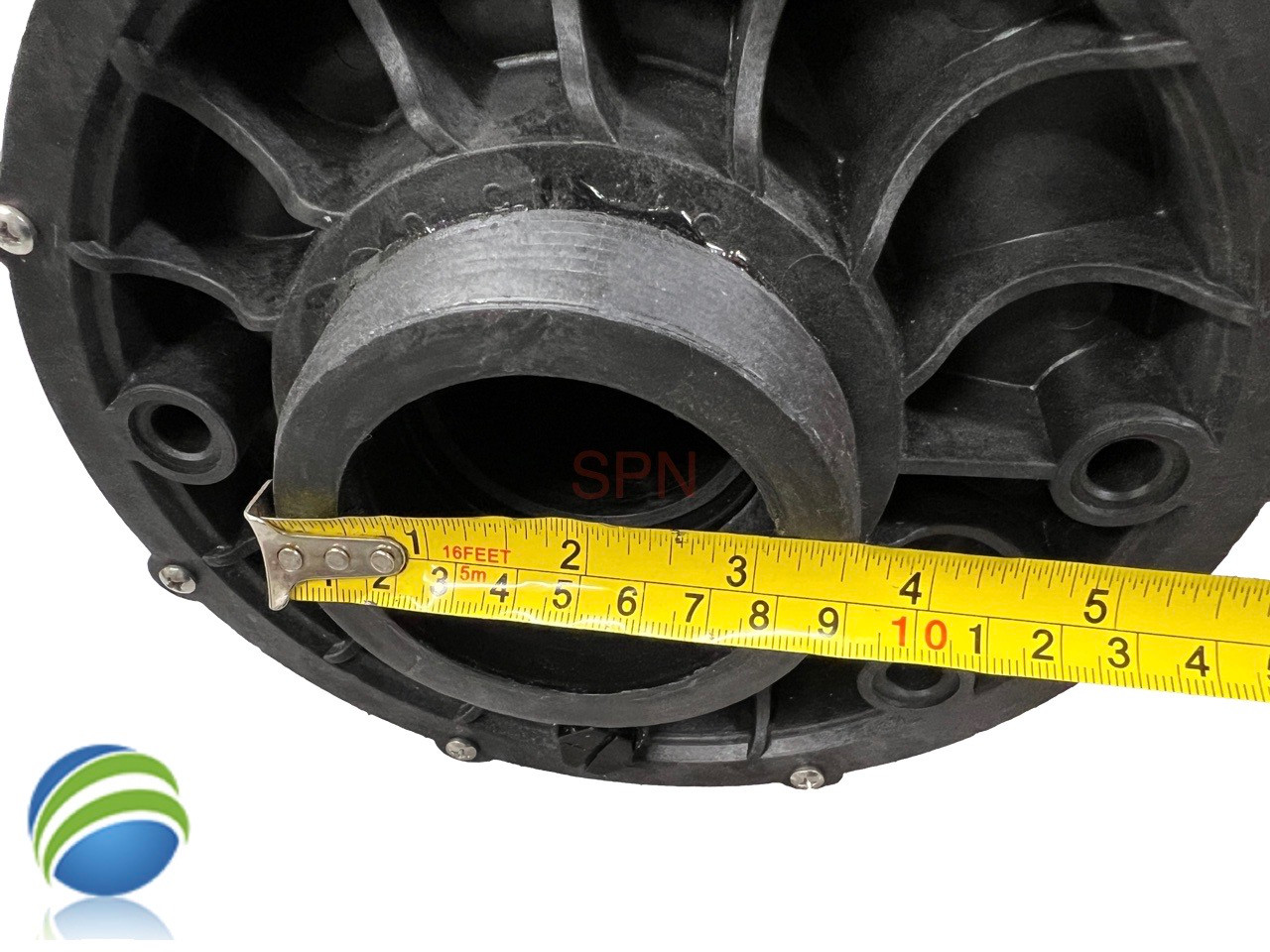 The Suction and Pressure side of this pump is 3 11/16" Across the threads which is called 2 1/2"..