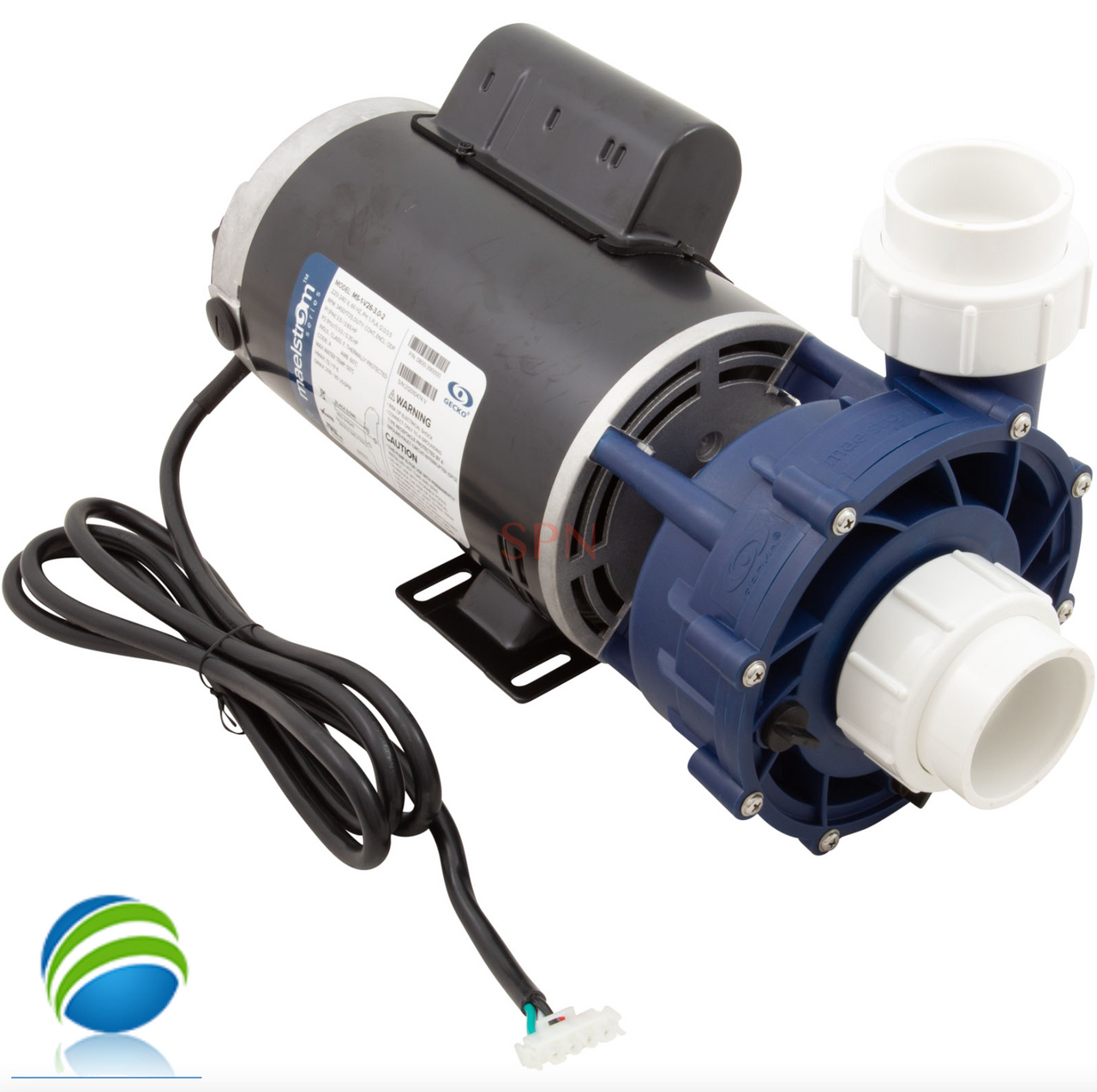 Complete Pump, Aqua-Flo, Maelstrom, 3.0HP, 230v, 56fr, 2"X 2" 1 or 2 Speed 12A
The inlet and outlet measures about 3" across the threads.