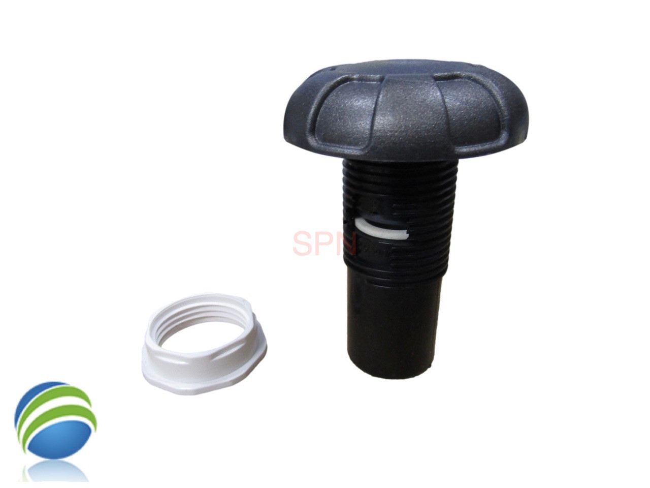Air Control Valve with (8) 3/8" Barb Manifold Kit , 3 1/4" Wide 6 Spoke Style, Graphite, 1" Top-Access