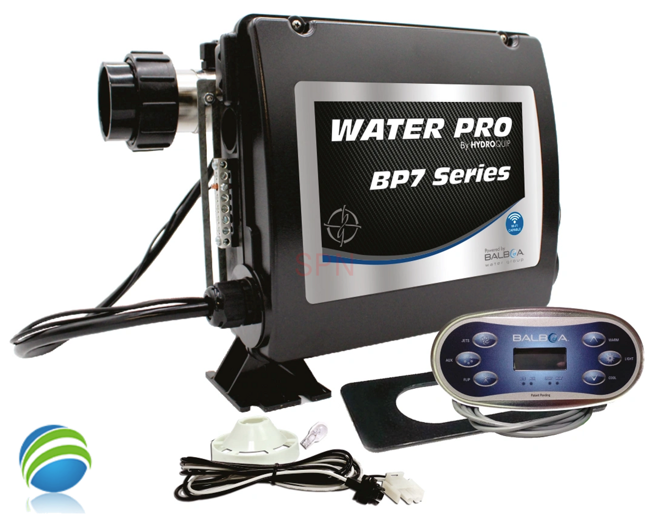 HydroQuip / Balboa Water Pro BP7 w/ 5.5 KW Slide Heater and TP600 Topside HydroQuip / Balboa Water Pro BP7 w/ 5.5 KW Slide Heater and TP600 Topside