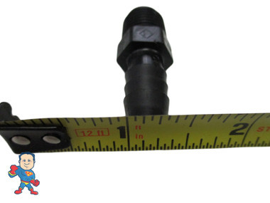 Pump Wet End Barb Bleeder Fitting, 3/8"b x 1/4"mpt