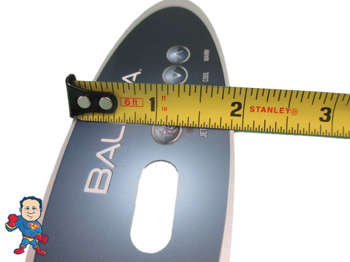 Viking Spa, Overlay, Balboa, Topside, 4 Buttons,  Large Oval, Jet, Light, Cool, Warm