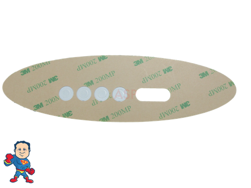 Viking Spa, Overlay, Balboa, Topside, 4 Buttons,  Large Oval, Jet, Light, Cool, Warm