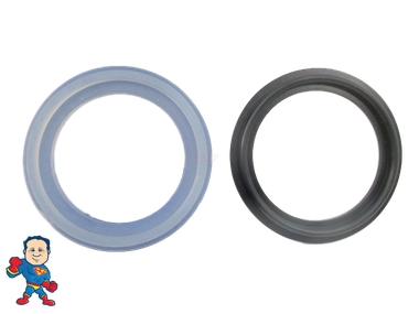 Hot Tub Spa 2" Heater or Pump Union Gasket Combo (1) 2 1/2" Lip & (1) 2 5/8" Lip Gasket