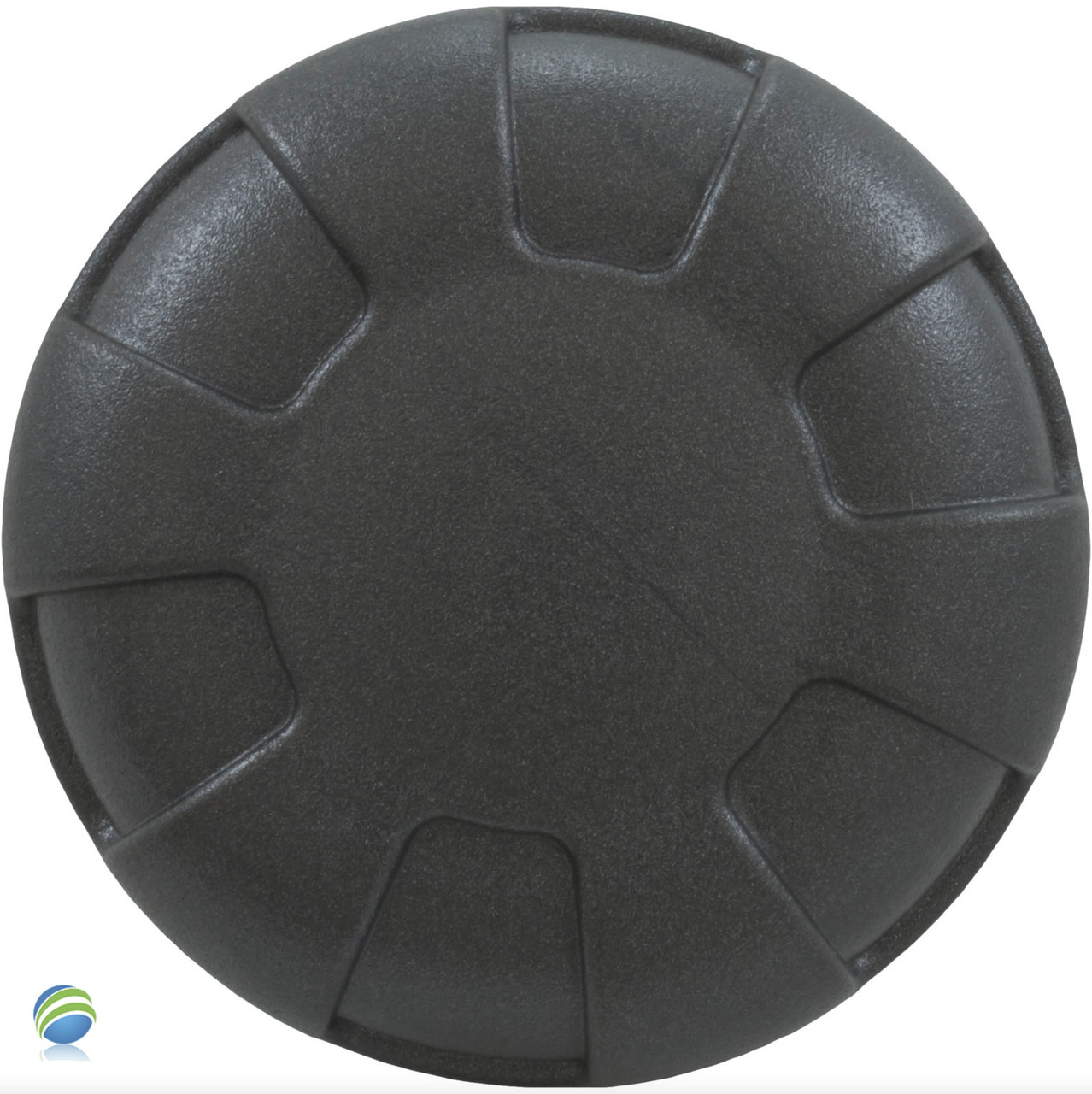 3 5/8" 6 Spoke Graphite Gray Knob, Cap & O-Ring Kit, Waterfall, 1", Diverter Valve