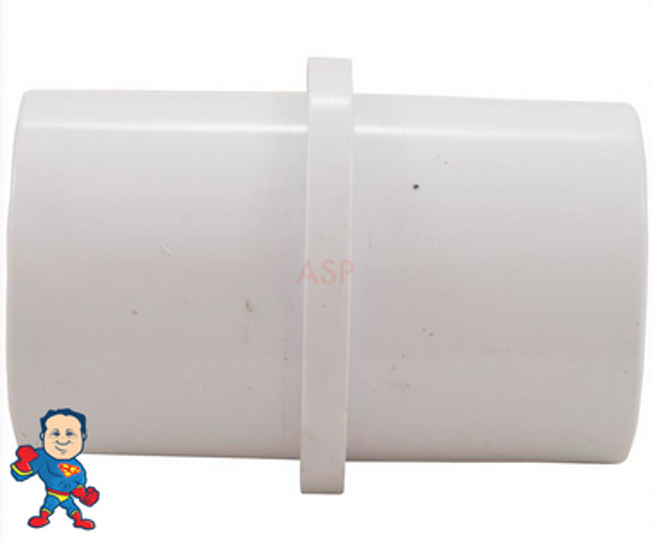 This part can be used to glue 2 pieces of 1 1/2" ID PVC Pipe back together. It measures 1 1/2" OD on both sides and will glue inside of standard size 1 1/2" PVC pipe that will measure about 1 1/2" ID and 1 7/8" OD
