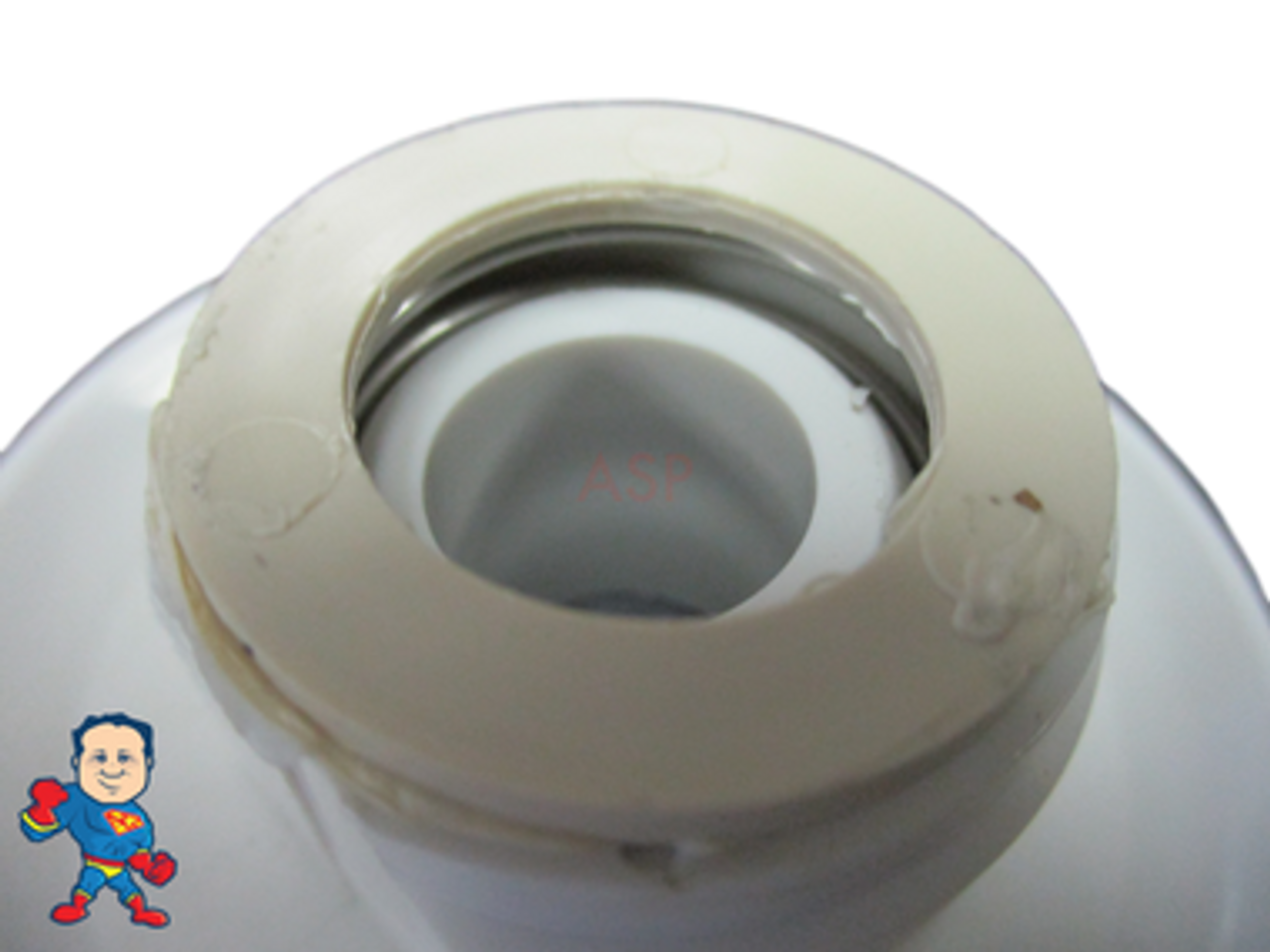 2 1/2" Eyeball Fitting HydraBaths Smooth White Bath Tub