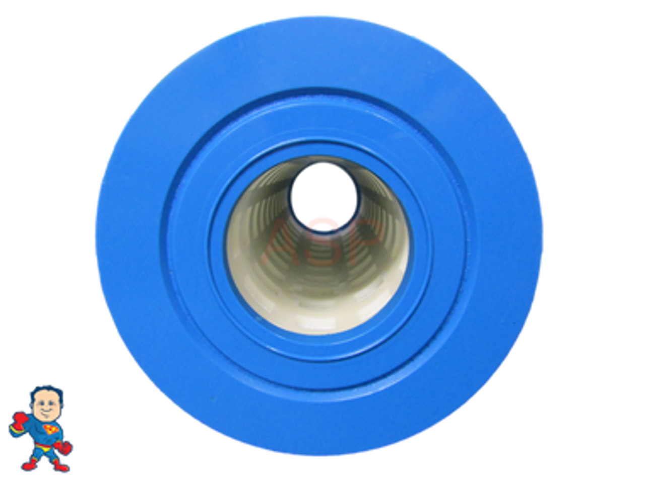 This filter has a 2 1/8" Hole in the top and bottom.
Filter Cartridge 35sqft 9 1/4" Tall x 4-15/16" with 2 1/8" Hole on Top and Bottom