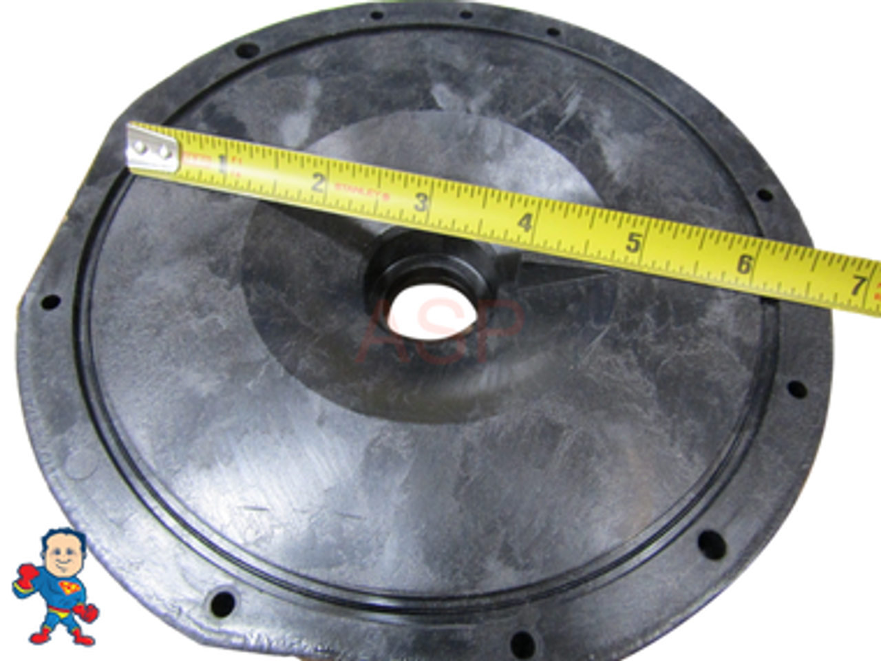 This picture shows the measurement of the groove in the volute of a Piranha pump that this o-ring fits in.. Note: This listing is the o-ring only the volute is sold separate..