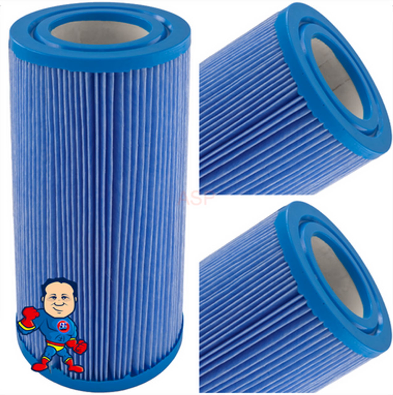 Filter, Cartridge, Eco-Pur, Style 10sqft, 7-1/8" Tall X 3 7/8"Wide  2-1/8"Hole Master Spa Down East