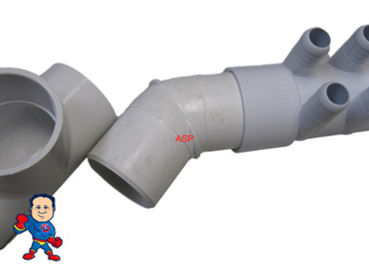 This is an example of this fitting used between (2) 2" Plumbing fittings.. In this case a tee and a manifold..