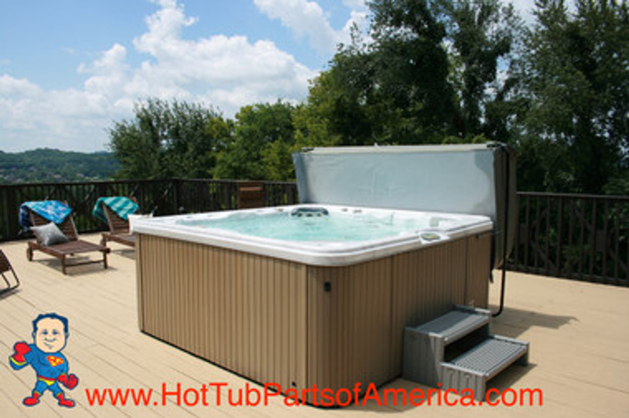 Cover Lift, E-Z Lifter, Hot Tub Loop Style Coverlift Black Powder Coated
This is an example of the coverlift holding the cover in the open position..