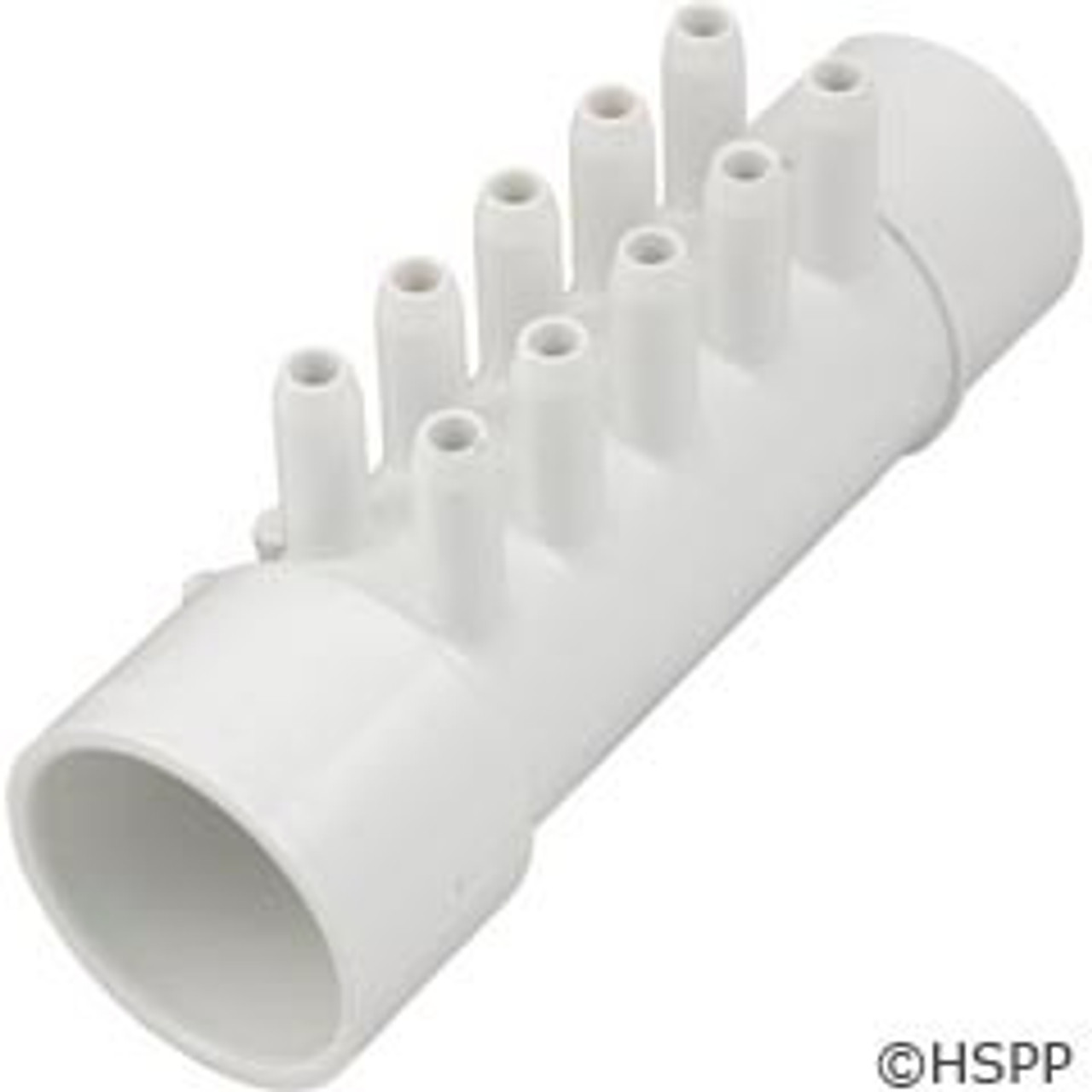 Manifold, 3/8"sb, 10 Port, Flow Thru, 1-1/2"s x 1-1/2"spg