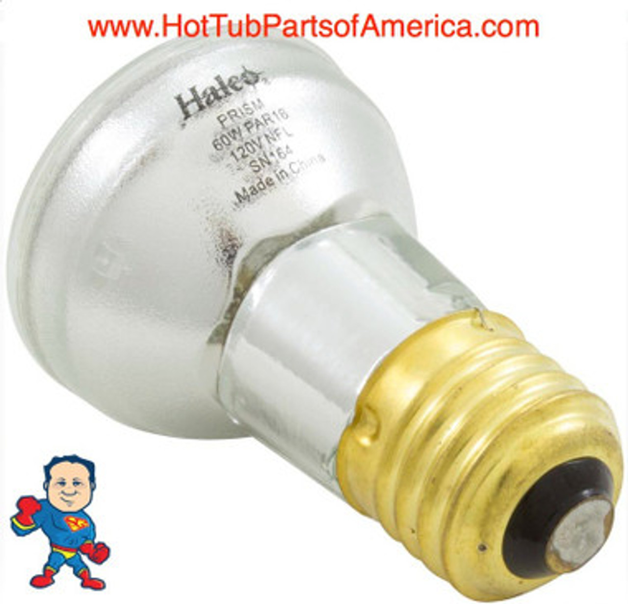 Replacement Bulb, R20, Flood Lamp, 100w (60w Halogen), 115v, Edison Style Screw in