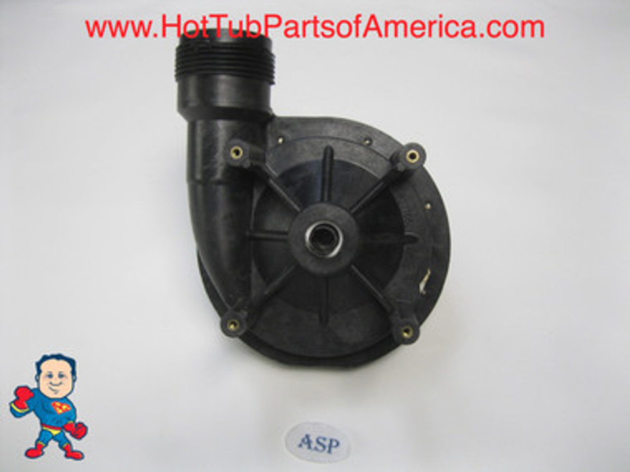 Wet End, Aqua-Flo, FMHP, 1.5HP, 1-1/2", 48 frame, 9.0A/230V, 14A/115v
This is a 48 Frame Wet End and the Thru-Bolts are about 5 1/4" apart in a cross pattern and 3 5/8" Side to Side....Also the bolt heads on the thru-bolts are 1/4" on a 48 frame motor..IF your bolt heads are 5/16" you have a 56fr motor and this wet end will not work..