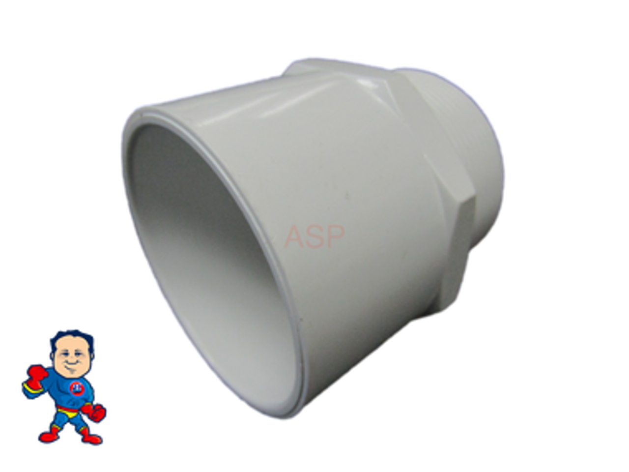 Adapter Fitting, 2" Slip x 2" Male Pipe Thread Pool Pump Fitting