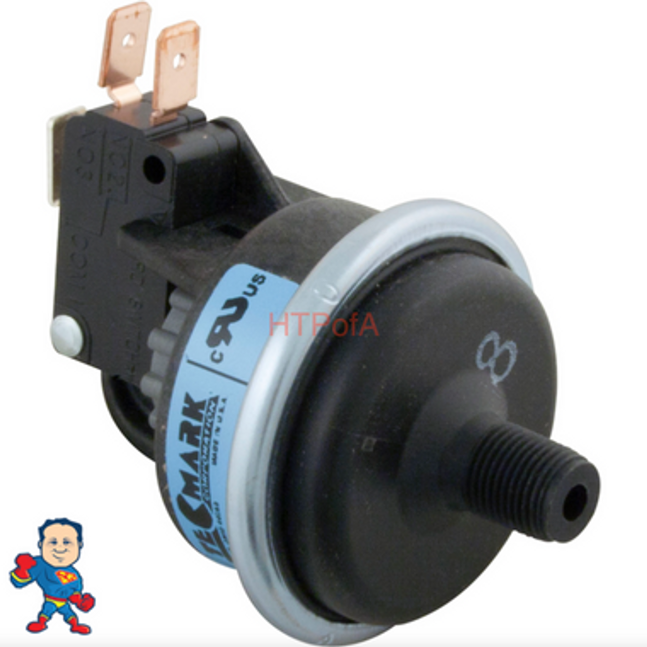 Vacuum Switch, Cal Spa, V4001P-DX Replacment, 21A, 1/8"mpt, Generic