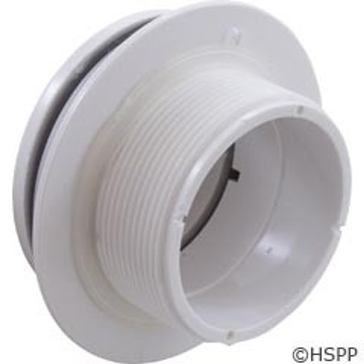 Wall Fitting, WW Polyjet, 3-1/8"fd, Vinyl, 2-5/8"hs, White