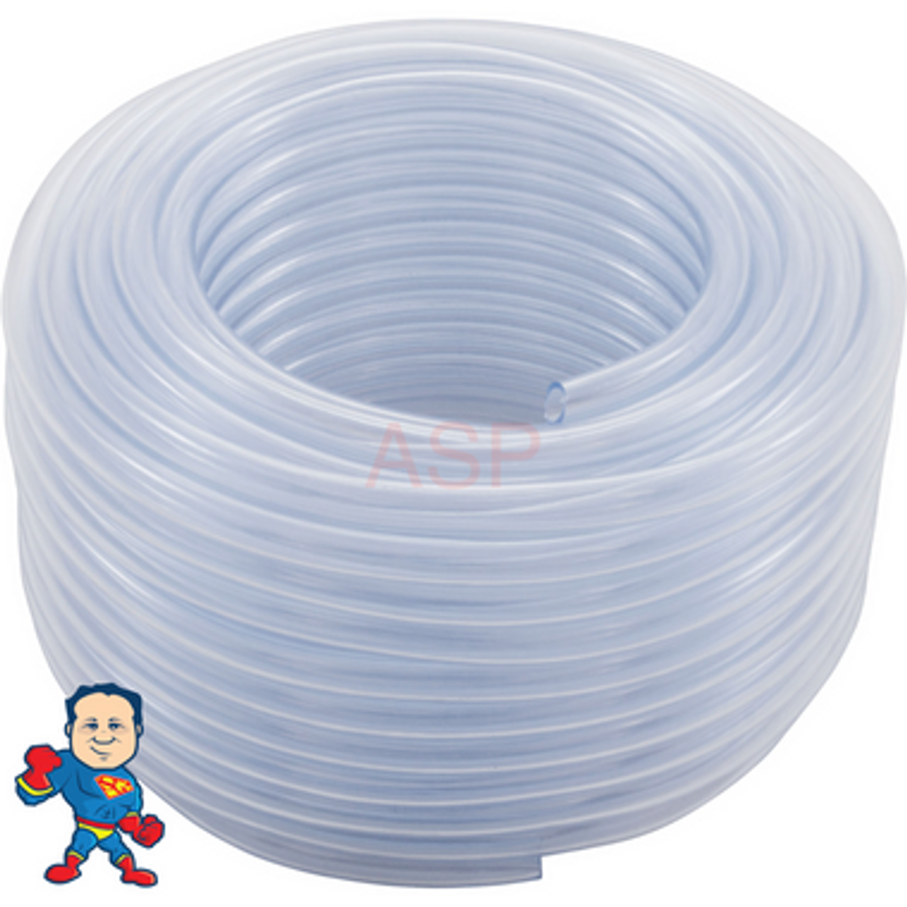 Air or Water Tubing, Vinyl, 3/8" id x 1/2"od, 50ft Roll