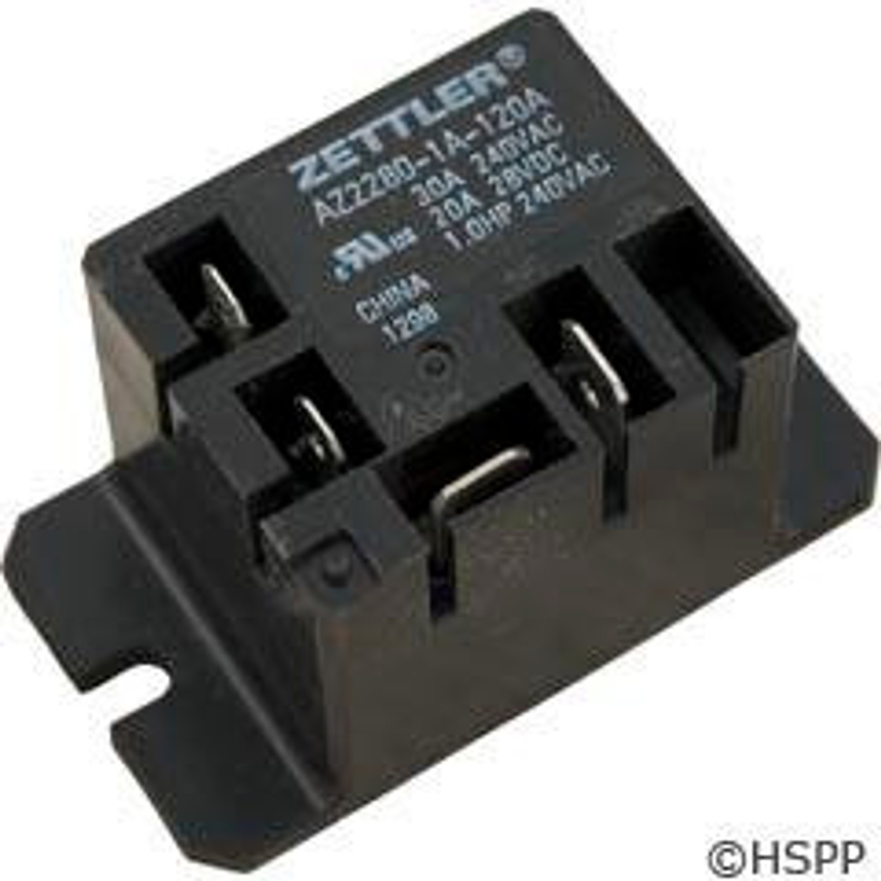 Power Relay, Zettler, SPST, 30A, 115v, Mini, Z2280-1A-120A