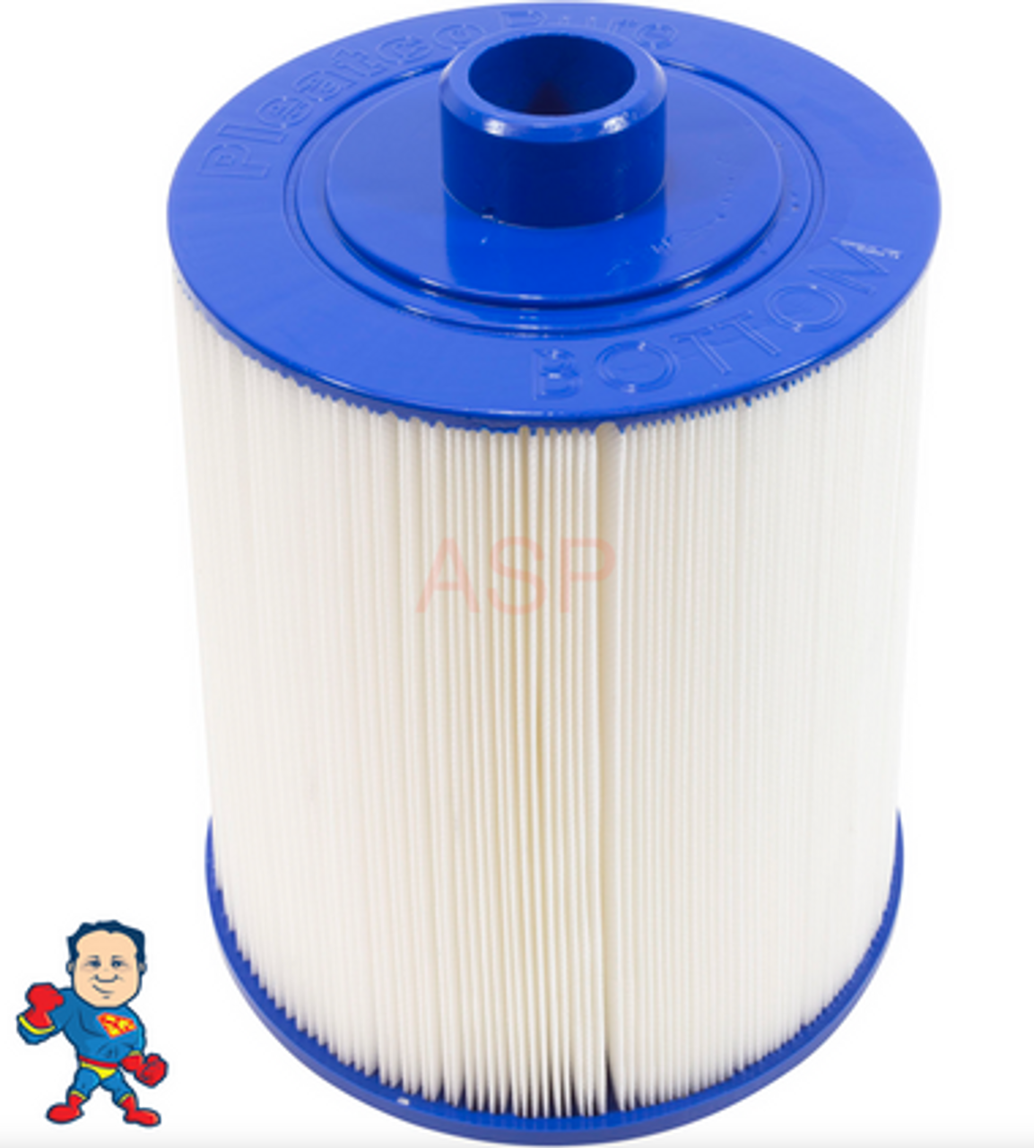 Filter, Cartridge, 50sqft, 2-1/16"ot, 2"male slip barb, 8" Wide, 9" Tall, Coleman and Maax