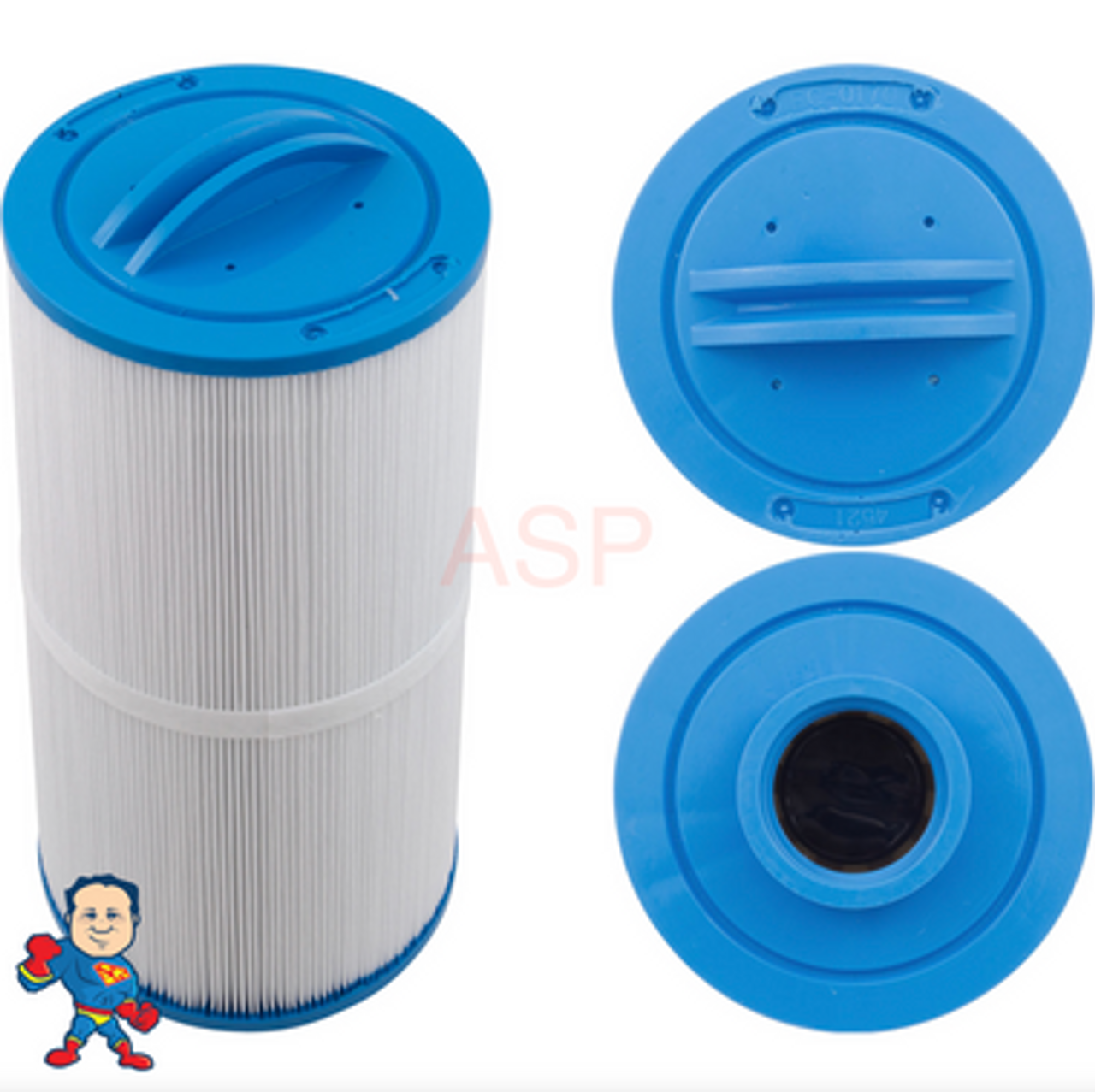 Filter, Cartridge, 30 sqft, 1-1/2" Fem SAE, 4-15/16" Wide , 9-1/4" Tall, Fits Some Four Winds Tubs Shorter Version