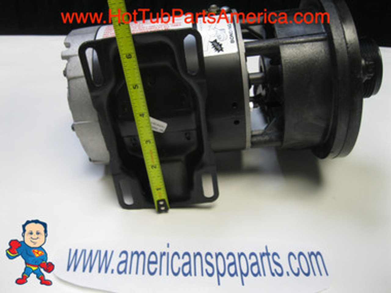 Pump, Circ., WW Iron Might, 1/8hp, 0.63A, 230v, 48frame, 1 1/2"
Which measures about 2 3/8" across the threads.