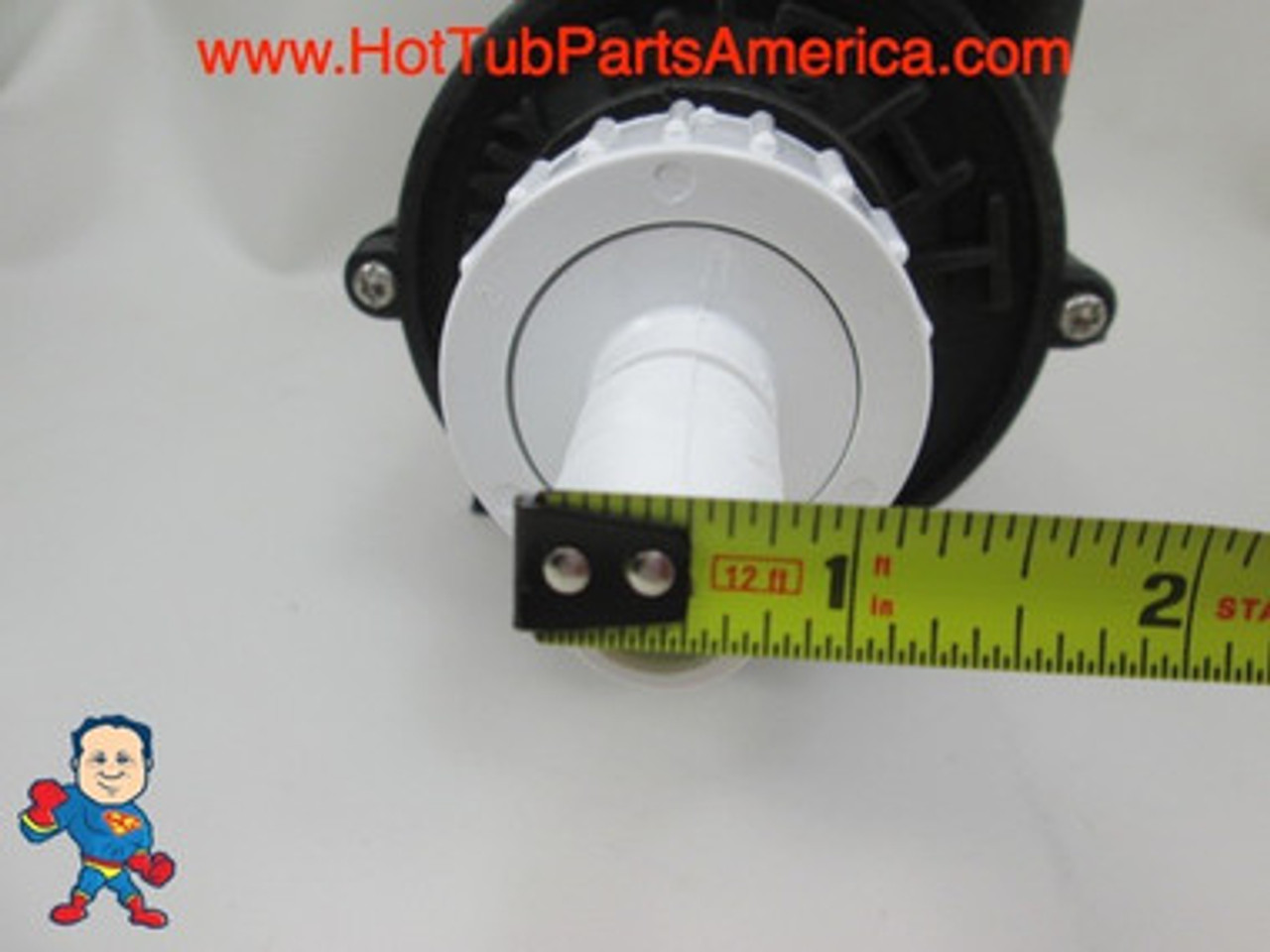 This is an example of a pump this union will fit Note: The Pump is not included. Hot Tub Spa 1" X 3/4" Barb Pump Union O-Ring Use with Tiny Might and other Pumps