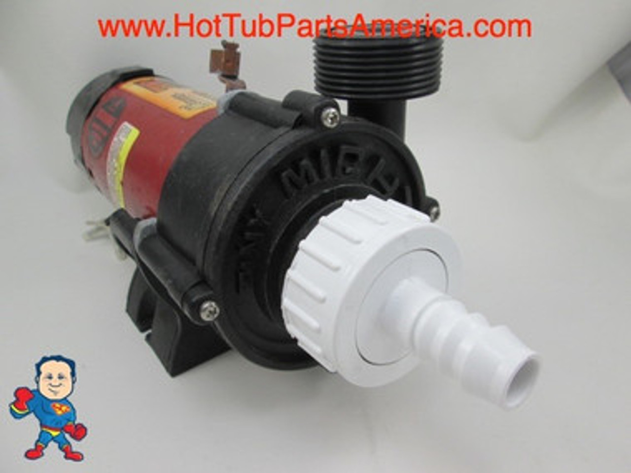 This is an example of a pump this union will fit Note: The Pump is not included.  Hot Tub Spa 1" X 3/4" Barb Pump Union O-Ring Use with Tiny Might and other Pumps