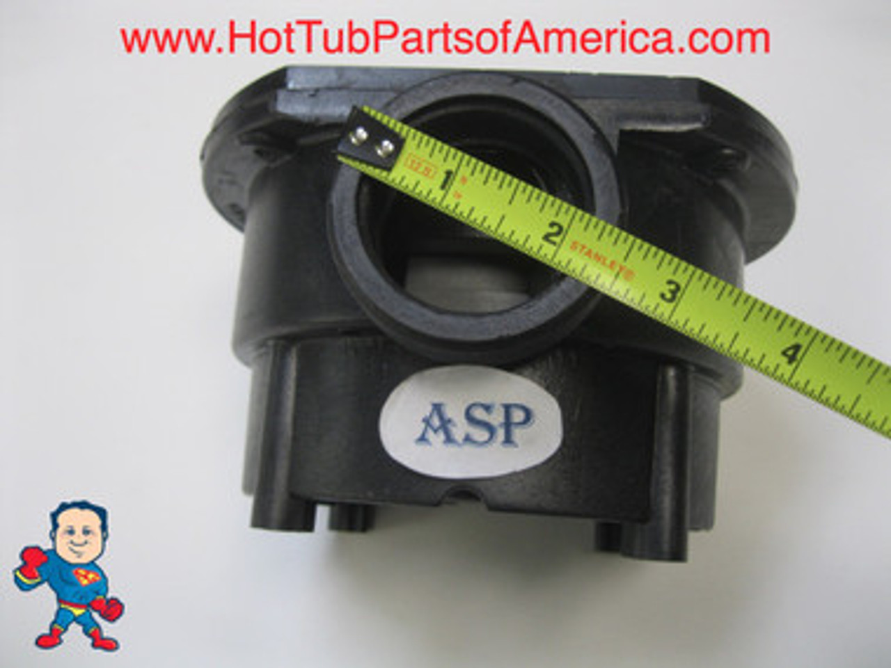 Wet End,  Aqua-Flo, FMCP, 1.5HP, 1-1/2"mbt, 48 frame Flo-Master Series, TMCP
The Suction and Pressure sides both Measure about 2-3/8" Across the threads and is called 1 ½”!