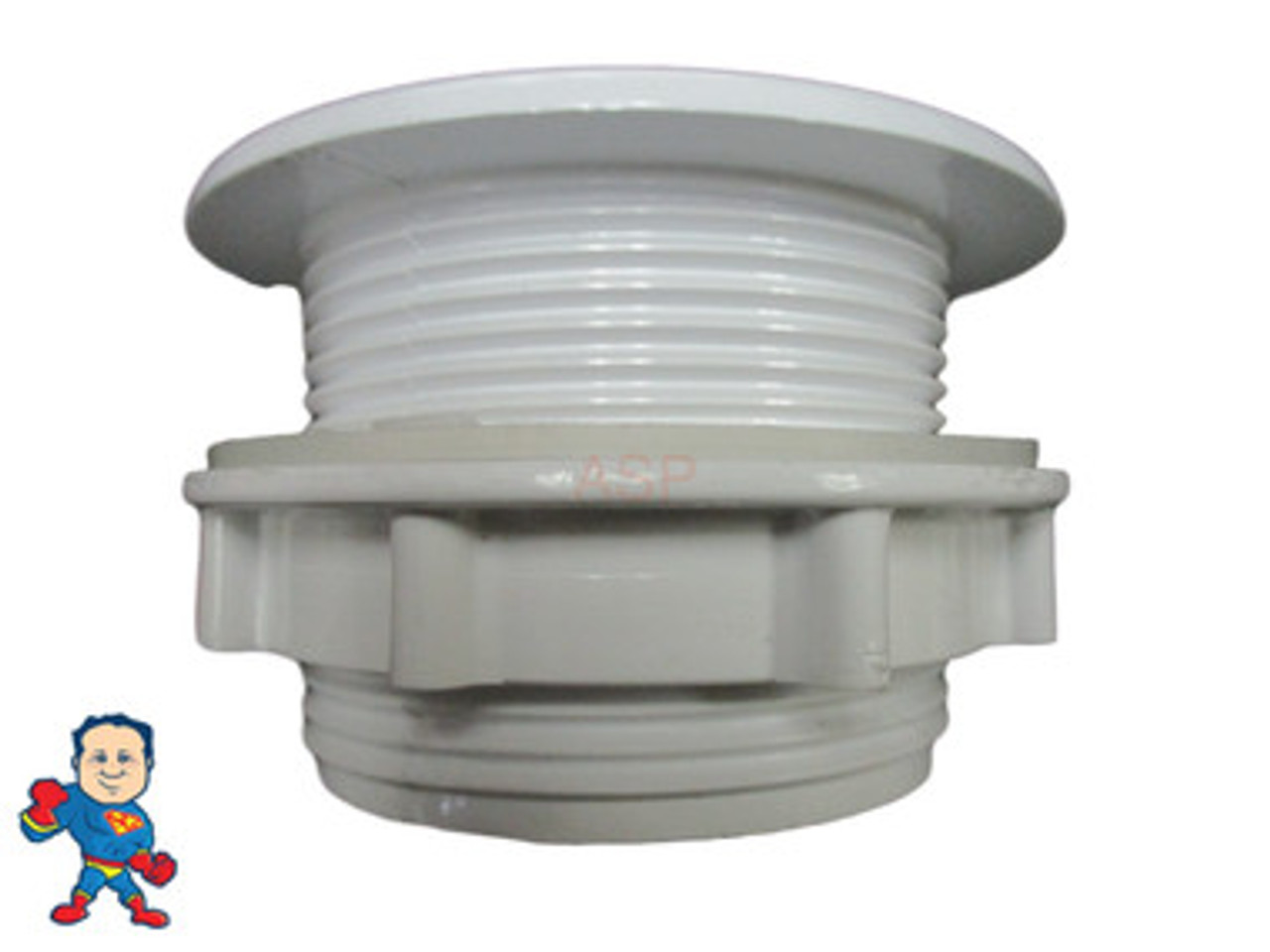 Filter Cartridge Wall Fitting Mount, Waterway, 2" Female Pipe Thread X 2" Slip, 2 3/8" Hole Size