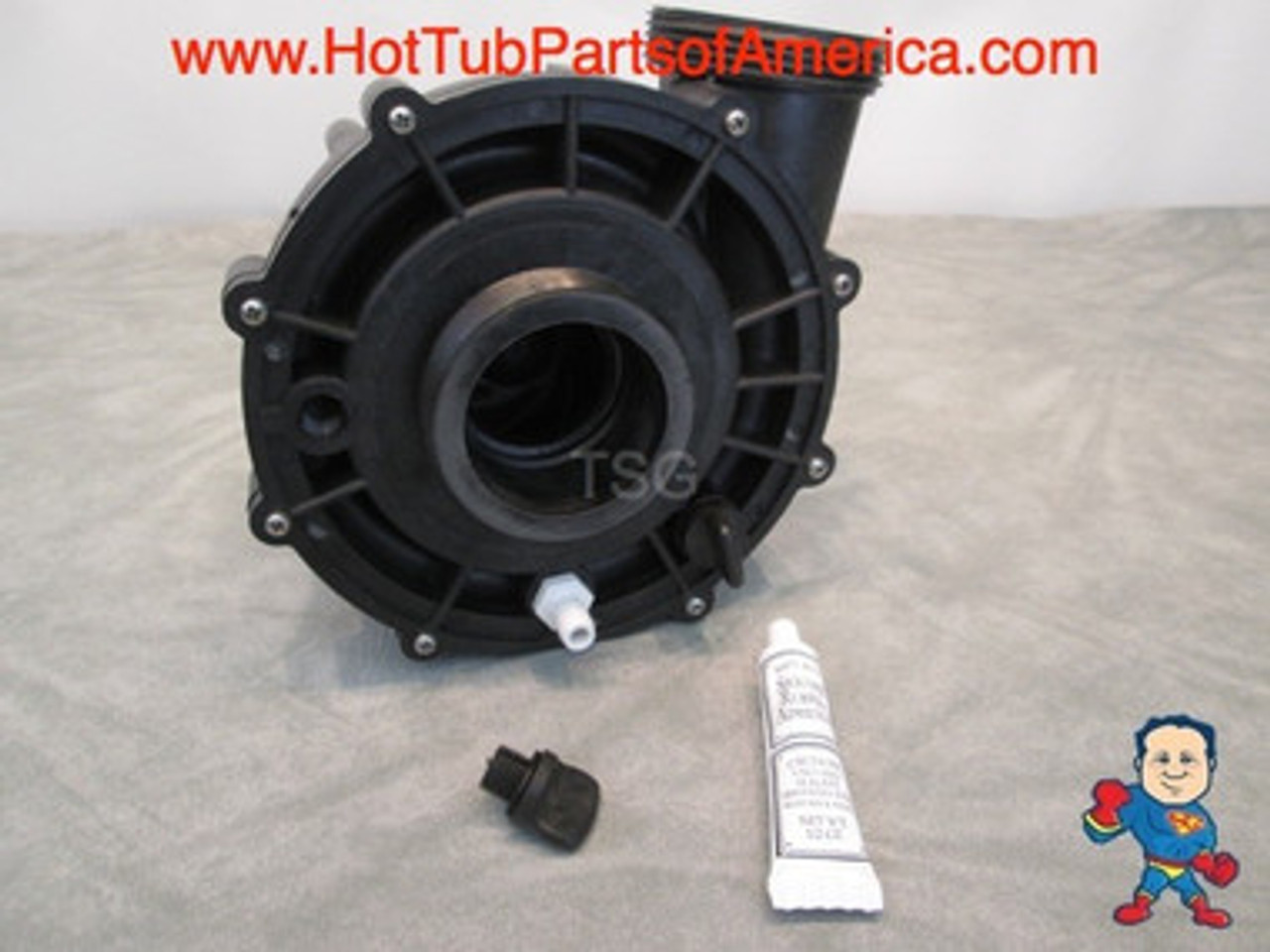 Universal CMP Spa Hot Tub Pump Wet End 2" X 2" 48 or 56 Frame 3 HP Barb Video How To
This is an exact match for various AquaFlo XP2 models and will also replace Vico Ultimax, and Waterway Hi-Flo, EX2, and Super-Flo pump wet ends. This wet end is used with a 3.0hp, 48 or 56 frame thru-bolt style motor.