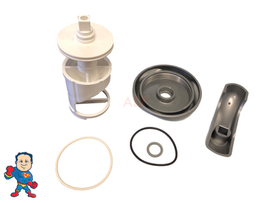 Diverter Valve 4" Kit 2007+ JACUZZI® Premium Spa Cap Handle Stem O-Rings Hot Tub