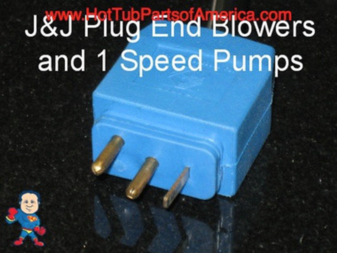 Amp to J&J Adapter Cord, Blower ,J&J Molded,Universal ,48",115v/230v,10A