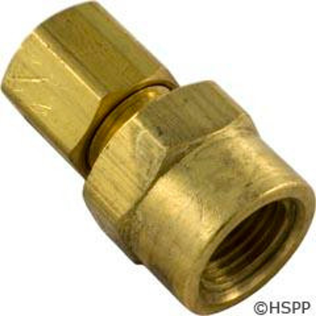 Compression Fitting, 1/8" x 3/16" Tube, Brass