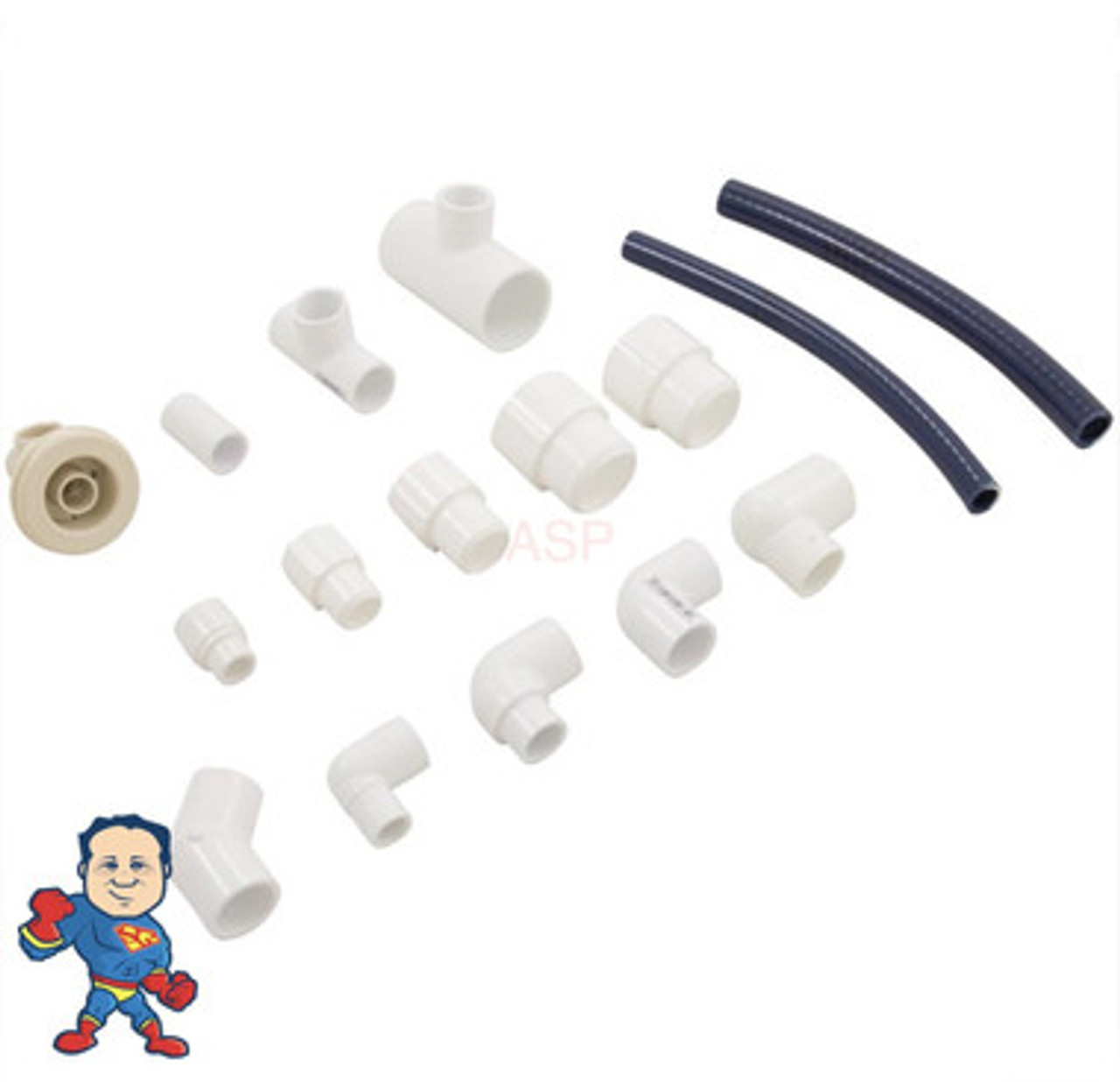 Jacuzzi Whirlpool BMH, 2" hole size, Directional, Smooth, Almond, Retrofit Kit