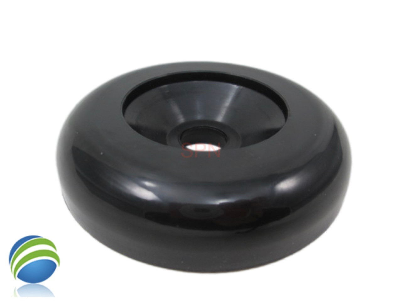 Spa Hot Tub Diverter Handle & Cap 3 5/8" Wide Black Smooth Universal