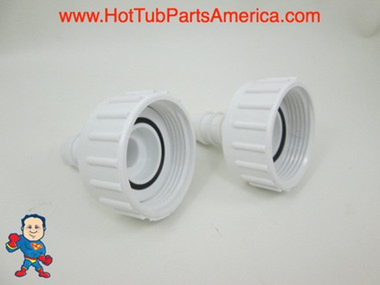 Set of 2 Hot Tub Spa 1" X 3/4" Barb Pump Union O-Ring use Tiny Might other Video