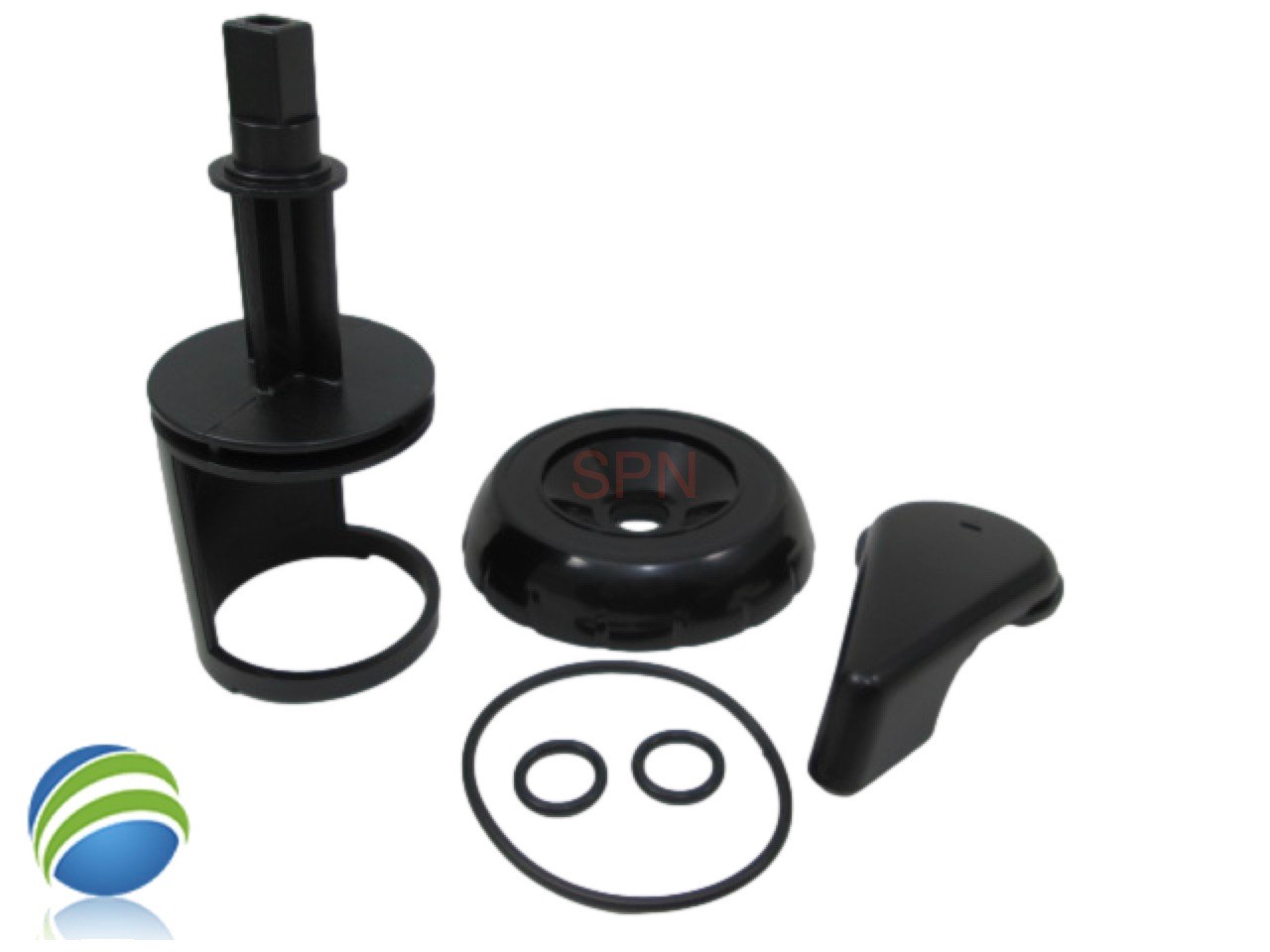 Diverter Valve Spa Wide Black Hot Tub Stem O-Rings Cap Handle KIT Non Buttress