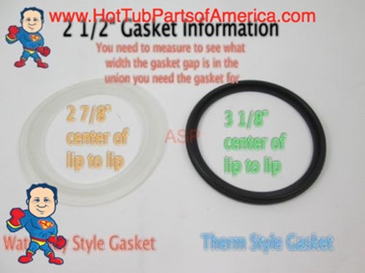 Set of (2) 2 1/2" Spa Hot Tub Heater Union Retainer Nut & WW Gasket Video How To