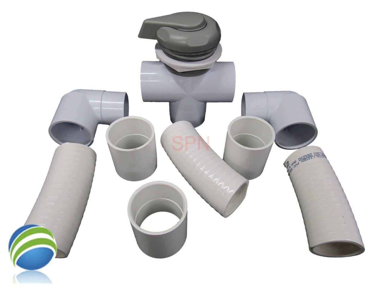 Diverter Valve Kit 3 3/4" Wide Cap Gray Hot Tub Spa 2" x 2" x 2" How To Video
This valve accepts 2" pipe or fittings which would measure about 2 3/8" outside Diameter of the pipe and 2 3/8" inside Diameter of the Valve..